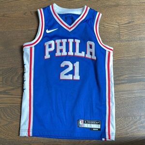 Nike Youth S Embiid jersey with Red and White Trim